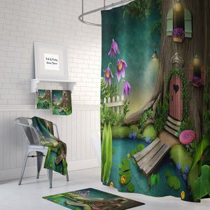 Shower Curtain , Hobbit House , Treehouse, Bath Towels , Bath Mat