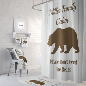 Personalized Shower Curtain , Rustic Bathroom Decor
