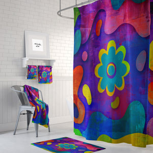 Get Happy Boho Shower Curtain