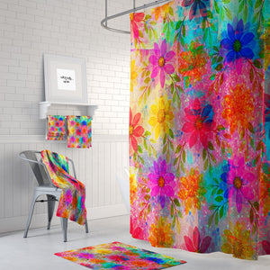 Hippie Floral Shower Curtain