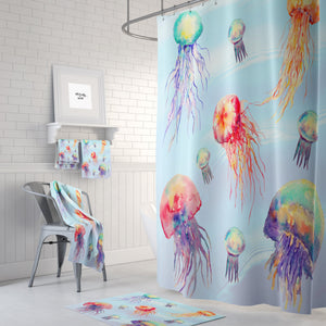 Shower Curtain,Jelly Fish