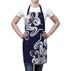 Octopus Print Apron: Polyester Twill Cooking Accessory