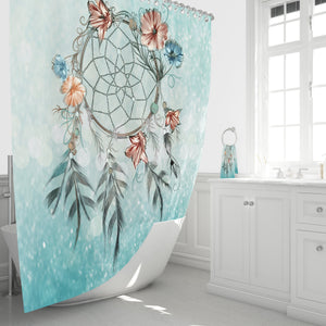 Turquoise Dreamcatcher Shower Curtain