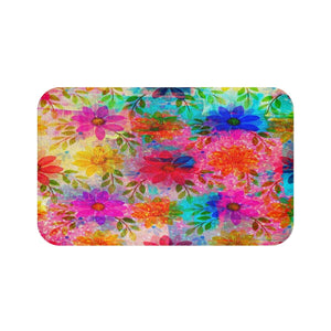 Boho Maximalist Floral Bath Mat