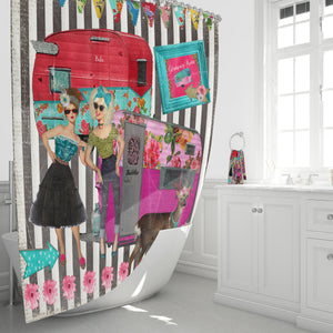 Retro Camper Shower Curtain