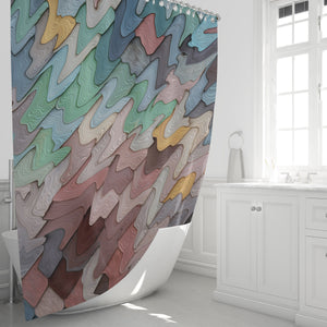 Boho Beach Sand Shower Curtain Abstract Decor