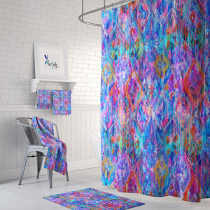 Wild Shibori Shower Curtain Bath Towel Bath Mat Build a Set