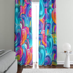 Colorful Boho Window Curtains: Lined or Sheer Options