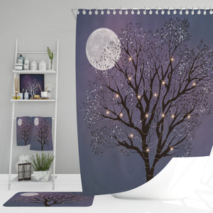 Enchanted Tree  Shower Curtain Optional Add Bath Mats, Towels