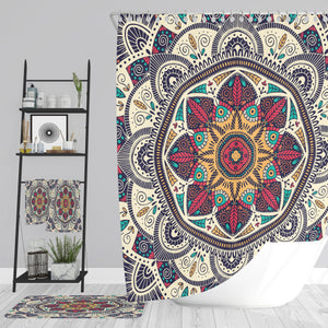Mandala Boho Shower Curtain Bathroom Decor
