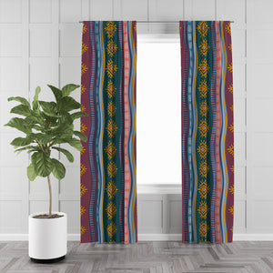 Retro Hippie Window Curtains Options Sheer, Semi Sheer, Lined, Blackout, Valances, Many Sizes