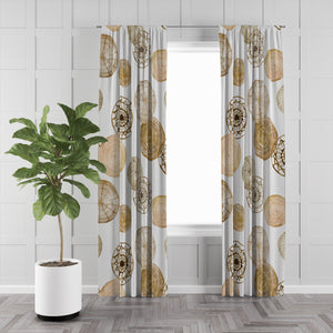 Boho Nature  Window Curtains Options Sheer, Semi Sheer, Lined, Blackout, Valances, Many Sizes