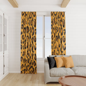 Leopard Print Window Curtains