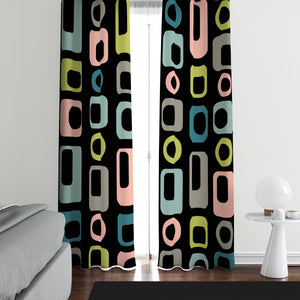 Mid Century Modern Window Curtains Atomic Blocks