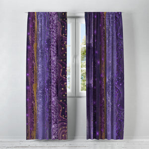 Purple Gypsy Boho Window Curtains