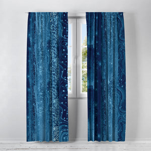Blue Gypsy Boho Window Curtains