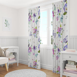Pansy Floral Window Curtains
