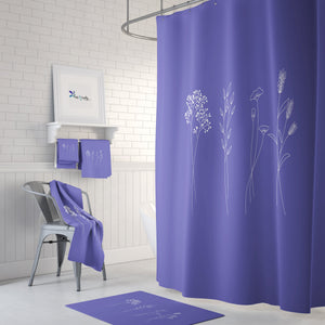 Peri Floral Shower Curtain, Bath Mat, Towel Options