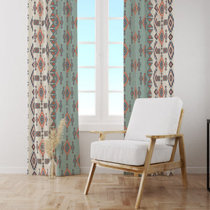 Southwest Sage Window Curtains Options Semi Sheer, Lined, Blackout, Valances, Many Sizes