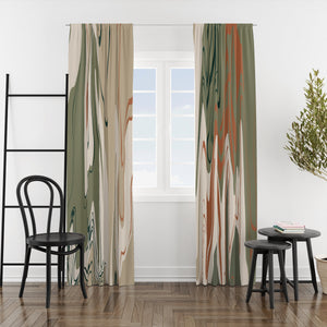 Desert Swirls Window Curtains: Boho Style, Semi-Sheer or Blackout