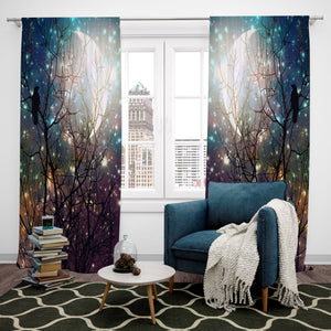 Crow Moon Tree Window Curtains