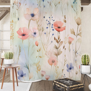 Pastel Wildflower Shower Curtain