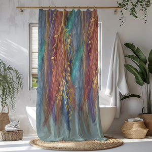 Wispy Boho Shower Curtain or Bathroom Set, Options Bath Towels, Bath Mat