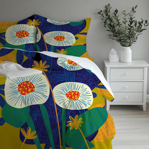 Funky Floral Microfiber Duvet Cover