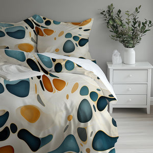 Pebble Abstract Microfiber  Duvet Cover
