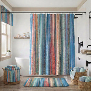 Abstract Beach Gypsy Shower Curtain, Optional Bath Set