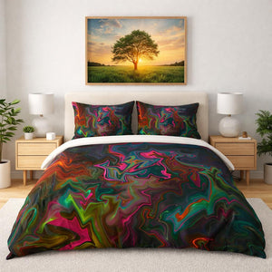 Midnight Moon Comforter, Duvet Cover, Pillows Shams, Bedding
